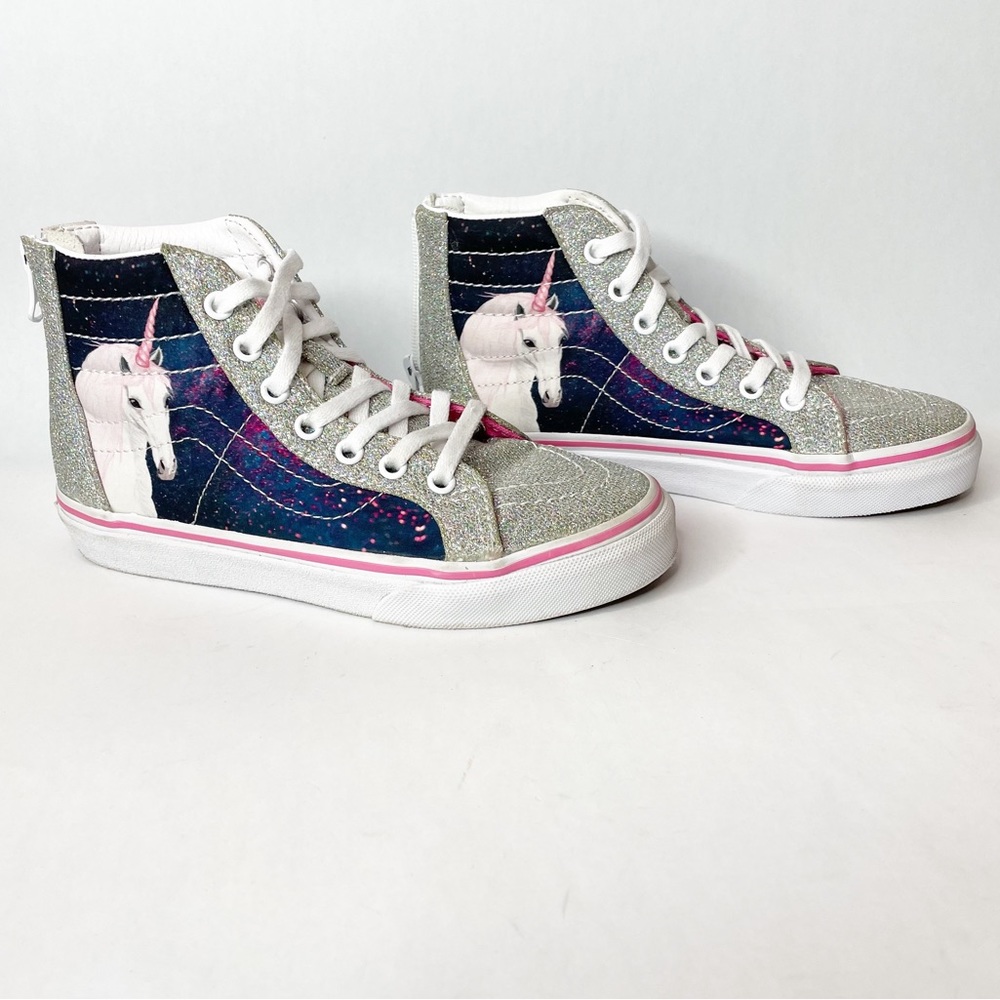Vans Sk8-Hi Sparkle Unicorn Sneakers Size 1